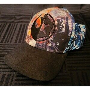Star Wars Bioworld All Over Print Hat Cap SnapBack OS Adjustable Rebel Imperial